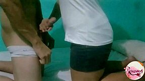 Babysitter Bent Over for Doggystyle With Cum on Ass