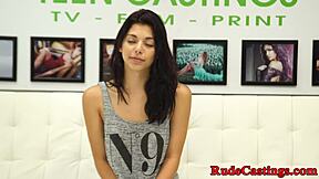 young amateur gets doggystyled at closeup casting