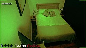 couple fucks in airbnb with voyeur watching foreplay in pantyhose