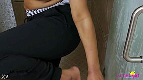 bronze-skin model took a shower