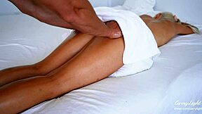 Step mom gets oil massage from stepson leading to intimacy