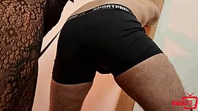 Bound slave gets balls kicked dirty