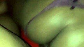 Nasty ebony milf shakes ass in thong