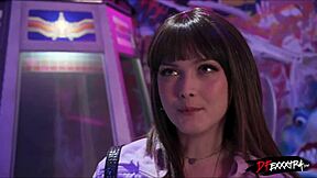 let's fuck right here in the arcade with my big black cock