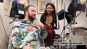 minnie rose in behind the scenes scene with gloves and moaning