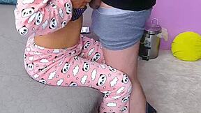 Petite latina teen plays hard to get with shaved pussy