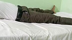 when the husband is away, the housewife teases and sucks her brother-in-law's cock for the first time in this roleplay