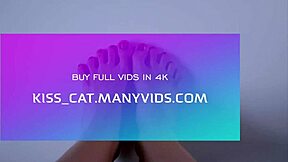 Close-Up Footjob Leads to Cum on Feet, Then Eating Sperm