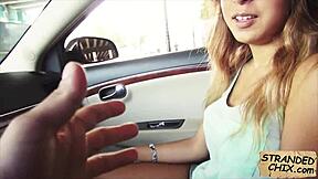 Hot Teen 18+ Babe Sarai Gets Nailed Hard for a Ride in Public POV!