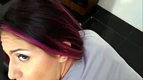 skinny latina stepdaughter orgasms on monster cock pov