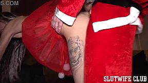 candie cross makes santa cum twice in rough xmas roleplay 😏