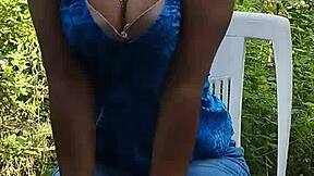 she gives me a blowjob in the woods so good