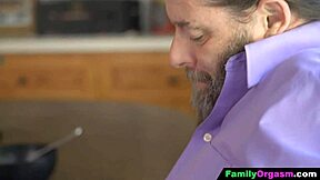 Old Man Fucks Daring Strip Daughter And Wife While She Cooks Spaghetti