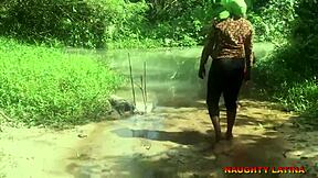 ebony african wife fucks her pastor during water baptism with deep emotions