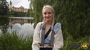 hunter picks up shaved teen in park for rough pov fucking