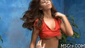 teen 18+ gets oiled massage turning into hardcore fucking