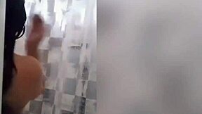 I see cute latina showerin' with tattoos