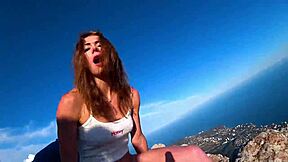 Mia Bandini Risks Public Cliff Fuck With Big Cock