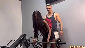 Girlfriend Fucks Personal Trainer After Workout with Wet Pussy