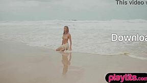 petite australian milf displays round tits and sandy bubble butt 😊