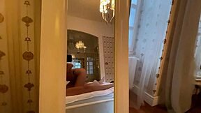 Rough anal sex with brunette bent over in doggystyle, including deepthroat and cum on ass