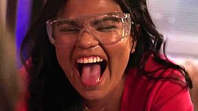 i caught two kinky lesbian teen 18+s and punished them with my busty milf dominance