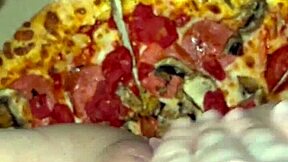 SnowWhite masturbates with food in Los Angeles