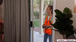 Watch the big tits milf seduce the lesbian officer