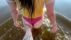 Met stepsister at beach, teased in cabin, ended with rough sex at home. Her blue eyes and big ass drove me wild!