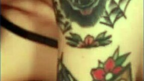 brit teen 18+ uses dildo in shower, big tits bouncing