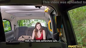 In fake taxi, actress rides big dick hard in car