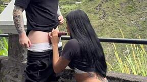 I fuck my skinny latina roommate in the park, but it goes wrong