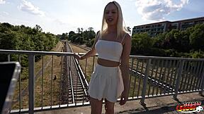 German Scout Picks Big Clit Blonde Vivian Lola for First Anal