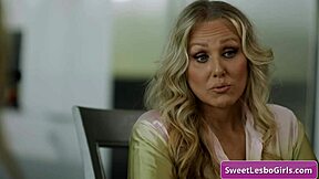 This blonde teen 18+ is seducing her step mom julia ann.