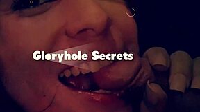 Does this petite brunette love sucking cock at the gloryhole?