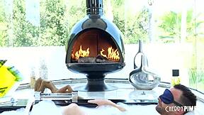 Why is petite blonde Braylin Bailey seducing her stepdad in the hot tub?