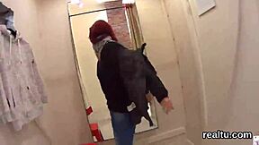 Flawless czech cutie gets clothes ripped and asshole nailed in hypermarket pov