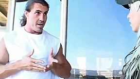 blonde brittney skye fucks the bodybuilder in missionary and gets facial