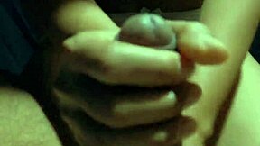 Little Sister Strokes Dick Until Cum Blooms