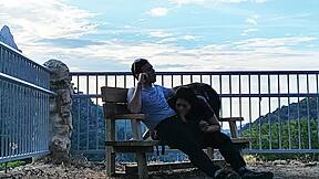 Did latina student suck stranger's cock on mountain?