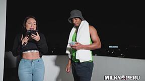 peruvian big ass slut gets first anal with black bbc, wow!