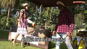 this young latina hottie gets fucked by a big black cock in cowgirl position!