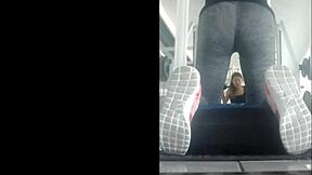 Flaca Rica Empinada En Gimnasio Teen Bent Over Ass Doggystyle Mexican Leggings
