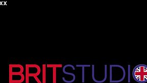 Naughty college student in costumes masturbates, showing big tits and ass in stockings