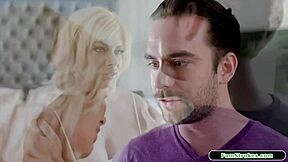 Can a stepmom really shut up her stepson with a blowjob and titty fuck?