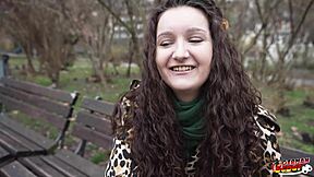 bent over german teen alisa horakova with saggy tits and hairy pussy gets fucked hard!