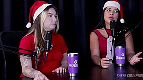 isadora closel swings with tifany and raphaela in sheer red