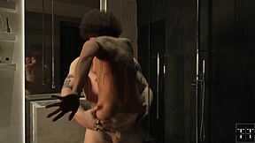 黑人美女骑陌生人的鸡巴达到高潮