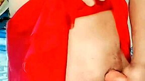 I'm a red hot sissy and this shemale is dominating me with her dildo