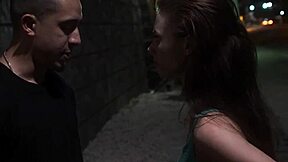 Stranded petite teen 18+ gets rough public fuck